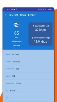 Online 4G internet speed meter android App screenshot 0